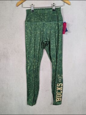 FOCO Milwaukee Bucks High Waisted Athletic Leggings Women's Size Small NWT